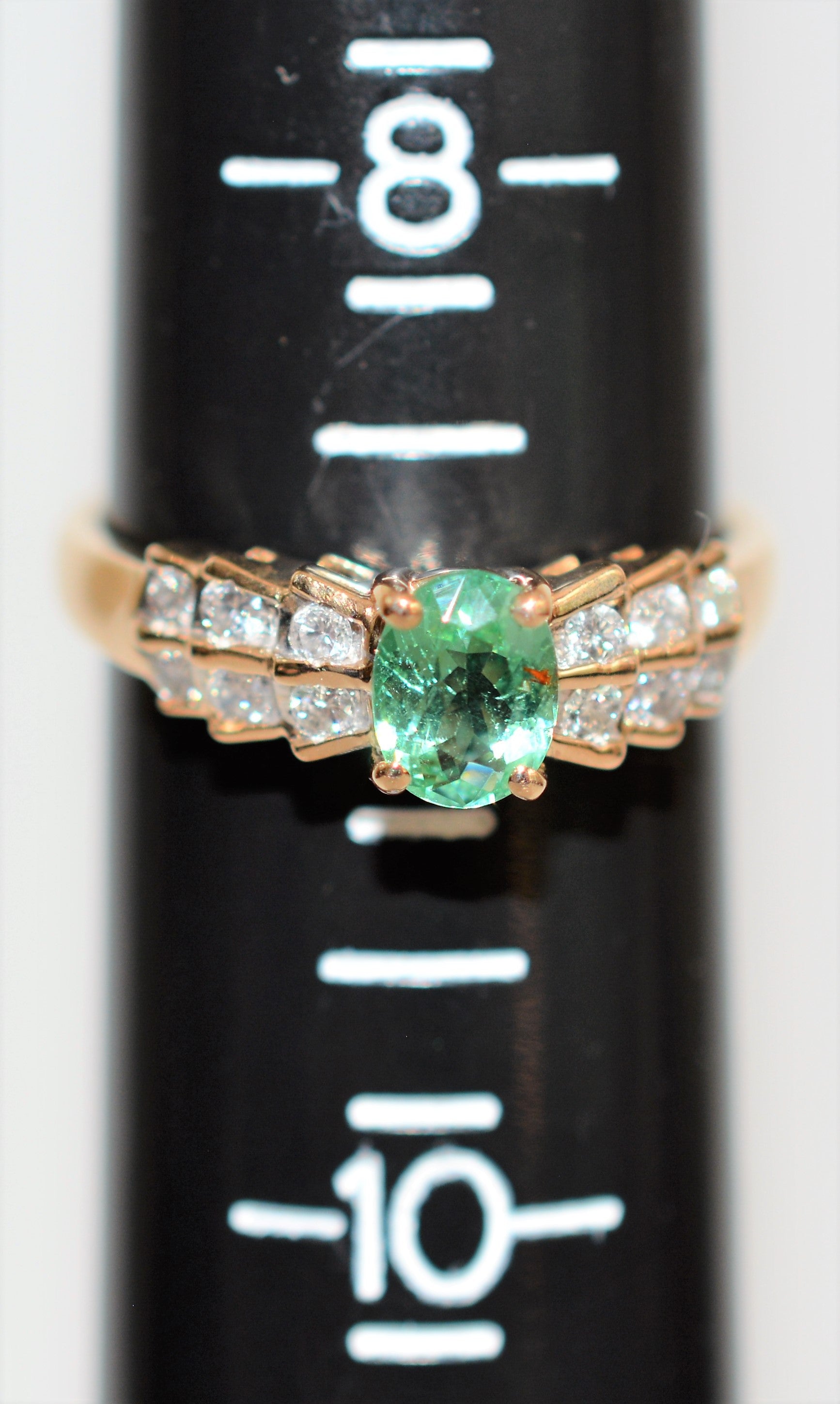 Natural Brazilian Paraiba Tourmaline & Diamond Ring 14K Solid Gold 1.16tcw Rare Gemstone Cluster Ring Statement Ring Women's Ring Fine Estate Jewelry
