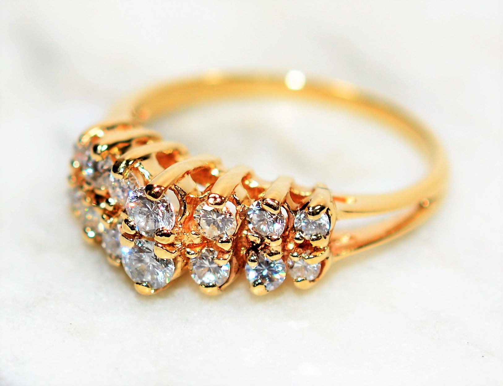 Natural Diamond Ring 14K Solid Gold .58tcw Cluster Ring Cocktail Ring Vintage Ring Estate Ring Statement Ring Ladies Ring Women's Ring Fine
