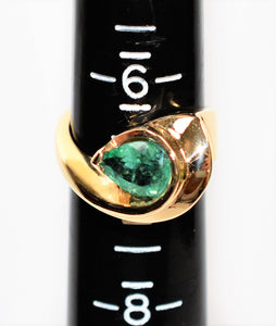 Natural Colombian Emerald Ring 14K Solid Gold 2.26ct Solitaire Ring Statement Ring Ladies Ring Women's Ring May Birthstone Ring Cocktail Ring