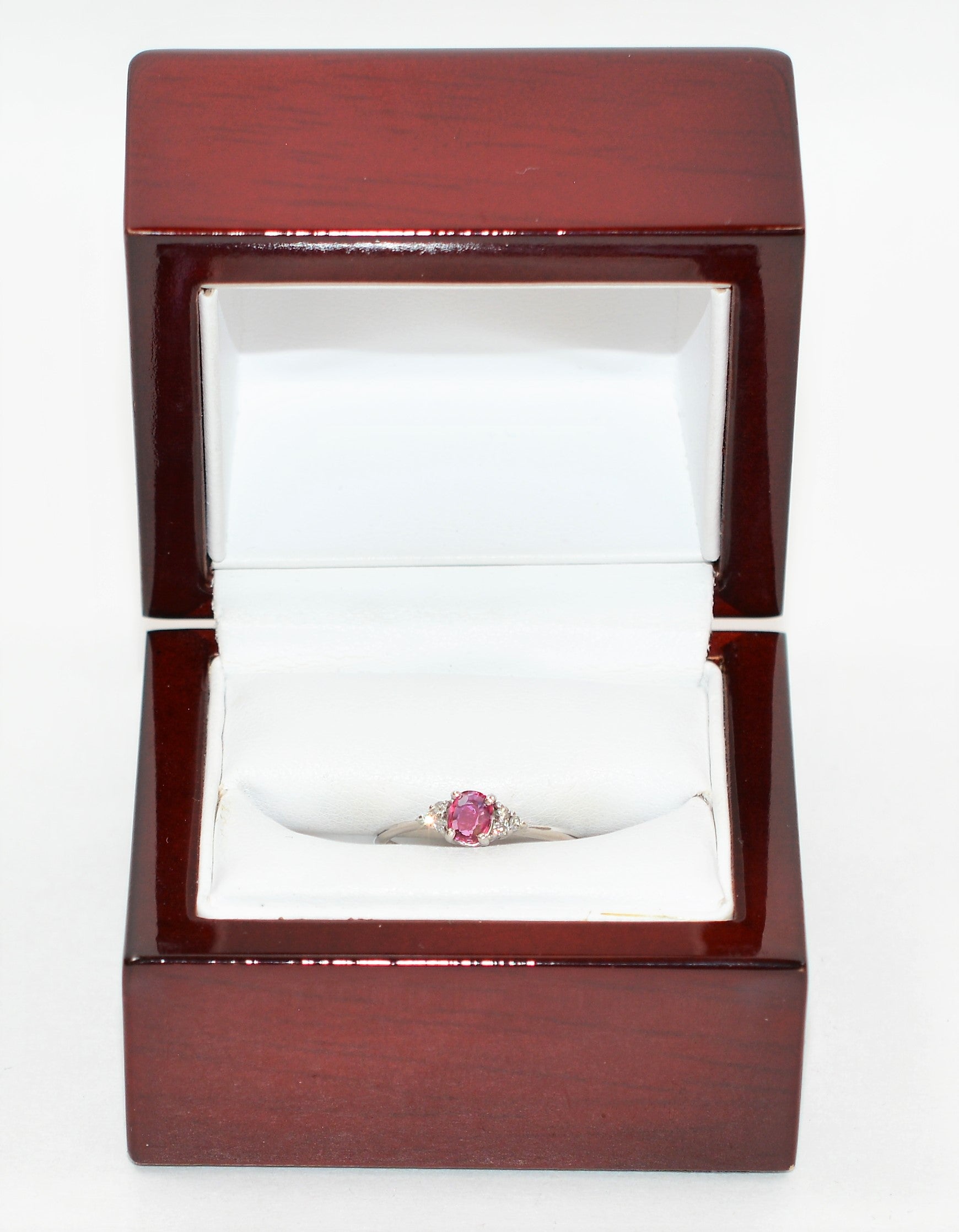 Natural Ruby & Diamond Ring Platinum .41tcw Ruby Ring Gemstone Ring Statement Ring July Birthstone Ring Engagement Ring Vintage Women's Ring