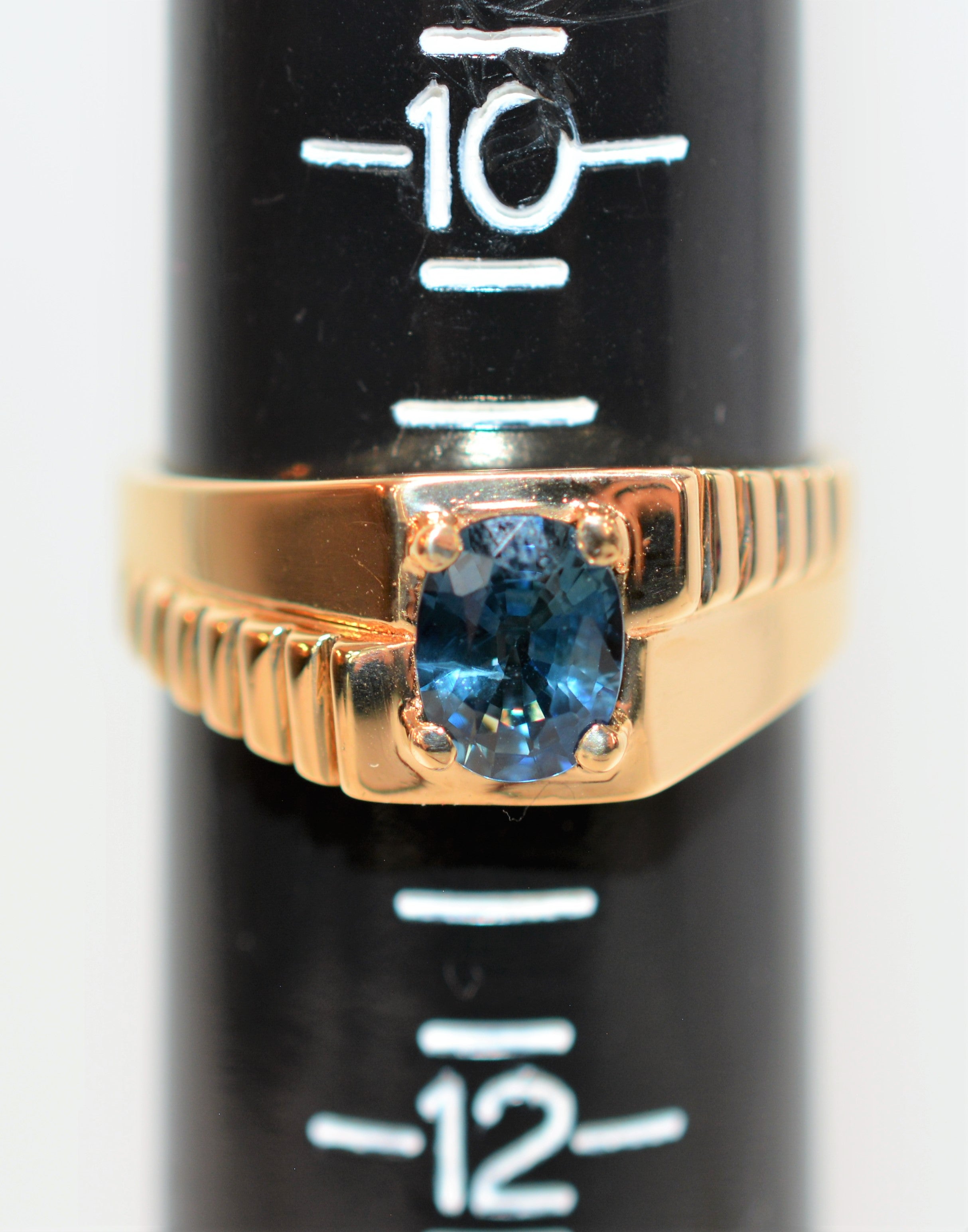 Natural Ceylon Sapphire Ring 10K Solid Gold 1.62ct Sri Lankan Sapphire Ring Solitaire Ring Gemstone Ring Statement Ring Men's Ring Jewellery