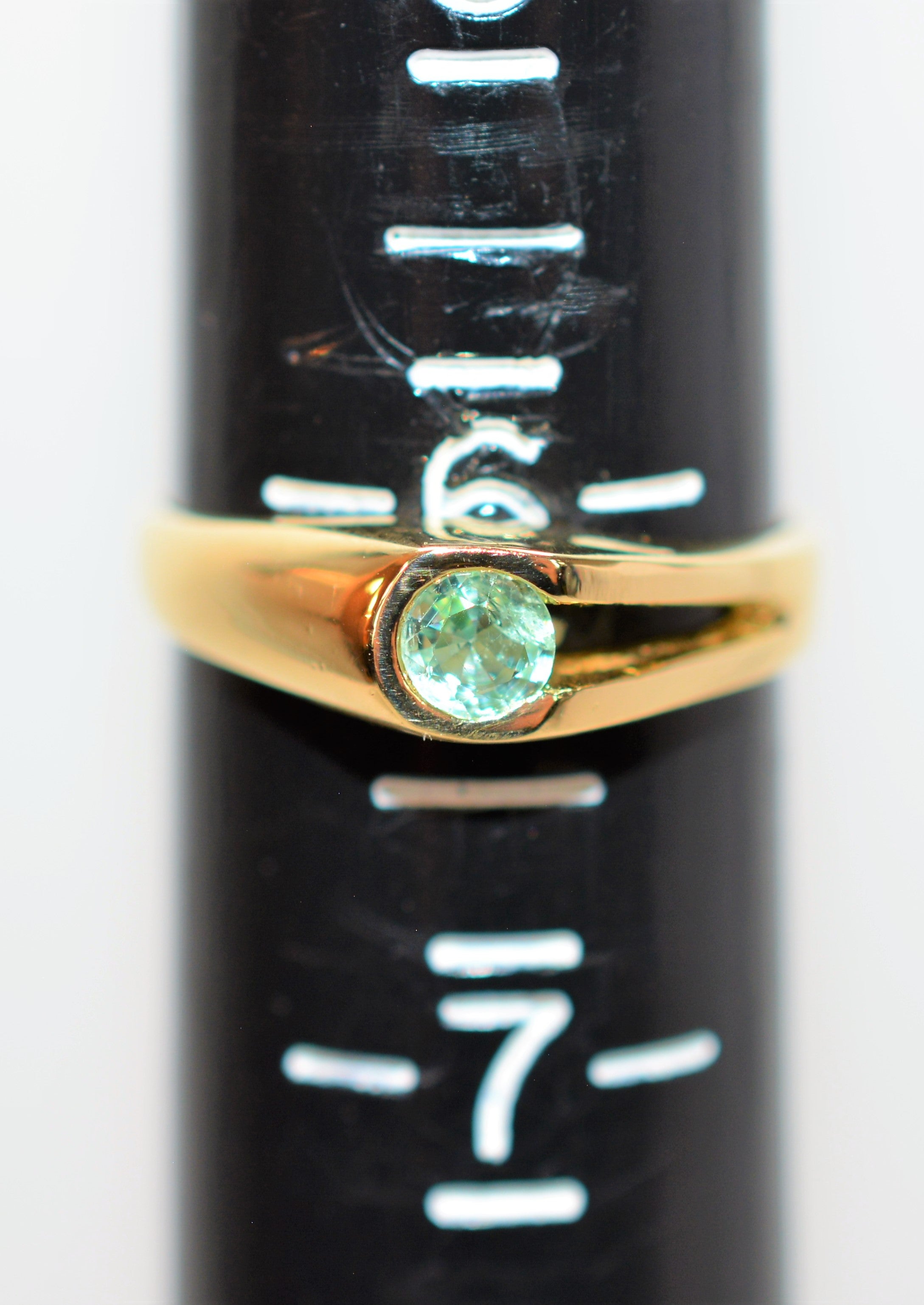 Natural Paraiba Tourmaline Ring 14K Solid Gold .22ct Solitaire Ring Gemstone Ring Fine Jewelry Women's Ring Birthstone Estate Ring Jewellery