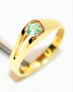 Natural Paraiba Tourmaline Ring 14K Solid Gold .22ct Solitaire Ring Gemstone Ring Fine Jewelry Women's Ring Birthstone Estate Ring Jewellery