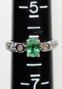 Natural Paraiba Tourmaline & Diamond Ring 14K White Gold 1.26tcw Gemstone Women's Ring Engagement Ring Promise Ring Statement Ring Estate