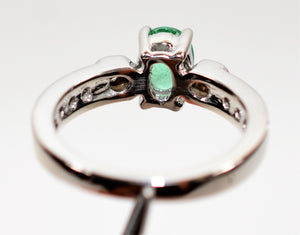 Natural Paraiba Tourmaline & Diamond Ring 14K White Gold 1.04tcw Gemstone Women's Ring Engagement Ring Promise Ring Statement Ring Estate