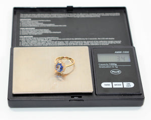 Certified Natural Tanzanite & Diamond Ring 14K Solid Gold 2.23tcw Tanzanite Ring Engagement Ring Cocktail Ring Statement Ring Women’s Ring