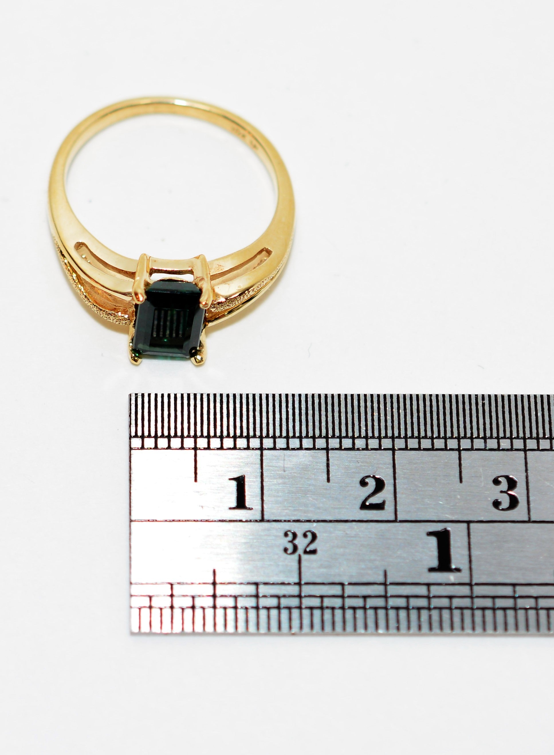 Natural Indicolite Tourmaline Ring 10K Solid Gold 1.24ct Solitaire Ring Gemstone Ring Womens Ring Ladies Ring Statement Ring Engagement Ring