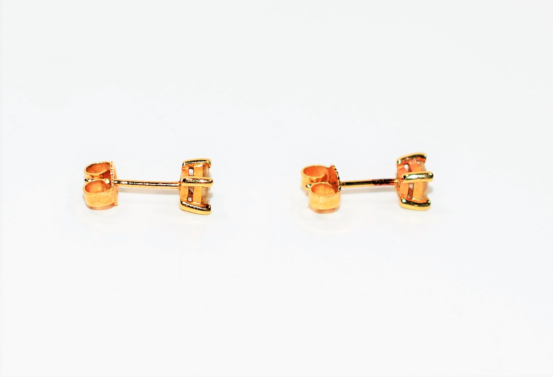 Natural Diamond Earrings 14K Solid Gold .40tcw Solitaire Earrings Stud Earrings Gemstone Earrings Statement Earrings Fine Estate Jewellery