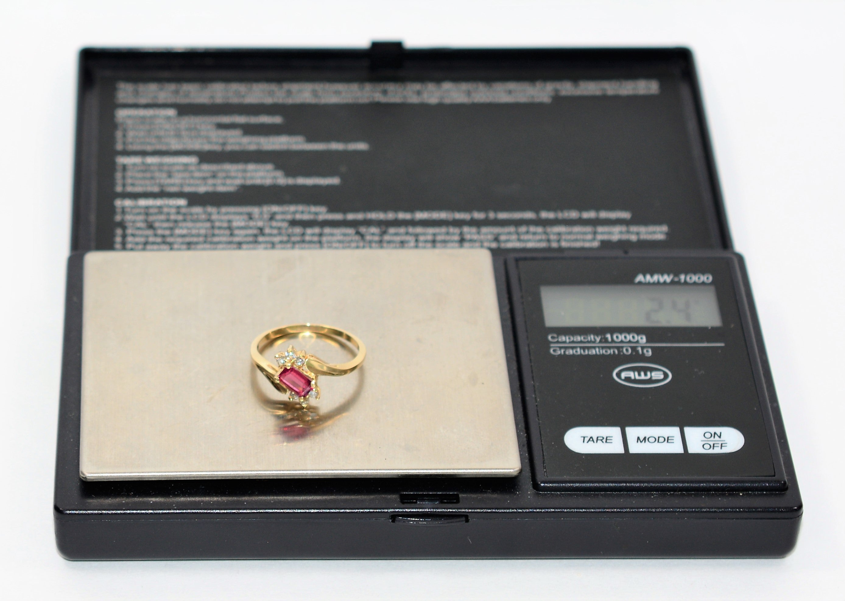 Natural Rubellite & Diamond Ring 14K Solid Gold .82tcw Pink Tourmaline Ring Statement Ring Womens Ring Gemstone Ring Birthstone Ring Jewelry