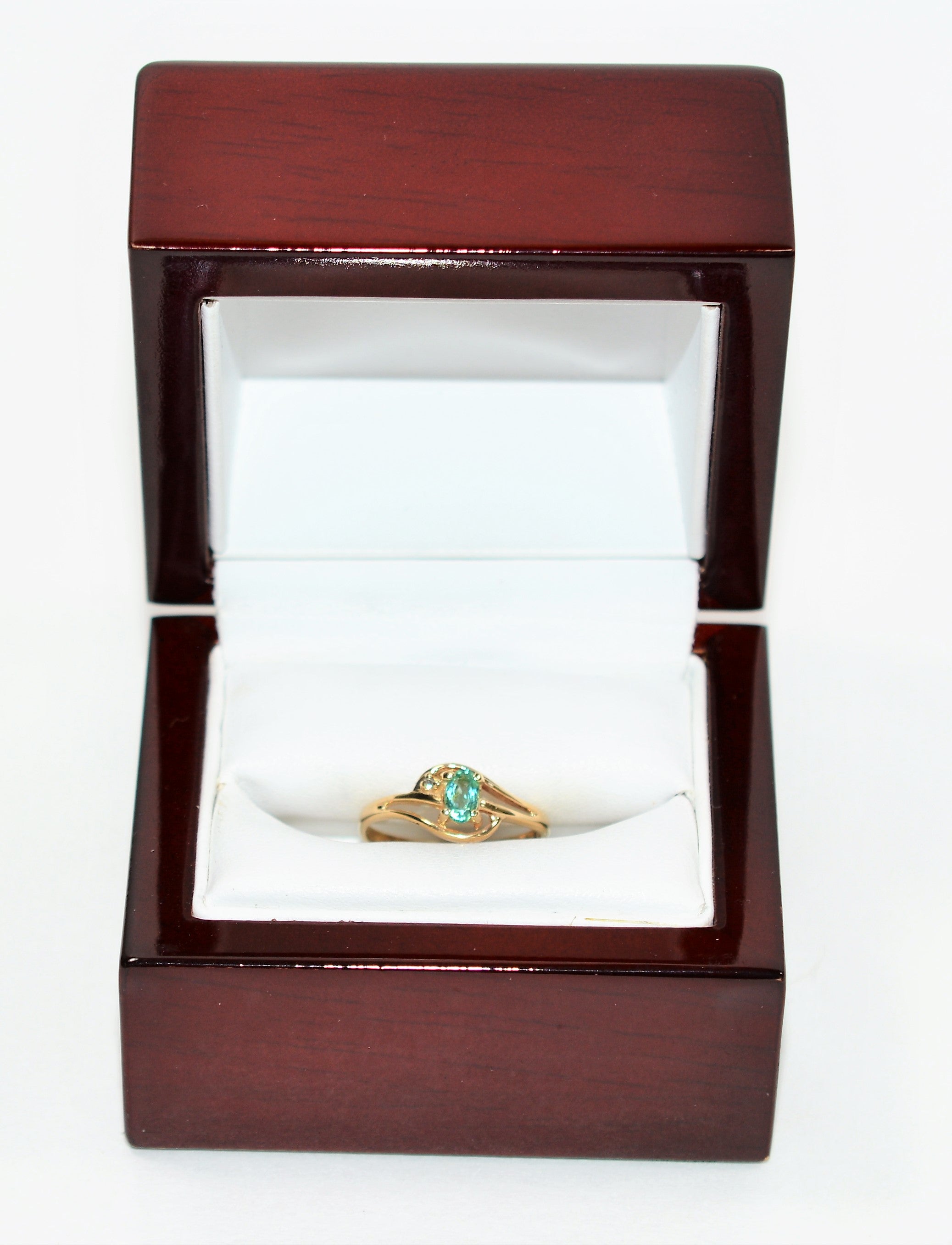 Natural Paraiba Tourmaline & Diamond Ring 14K Solid Gold Statement Ring .26tcw Gemstone Women's Fine Jewelry Estate Jewelry Jewellery