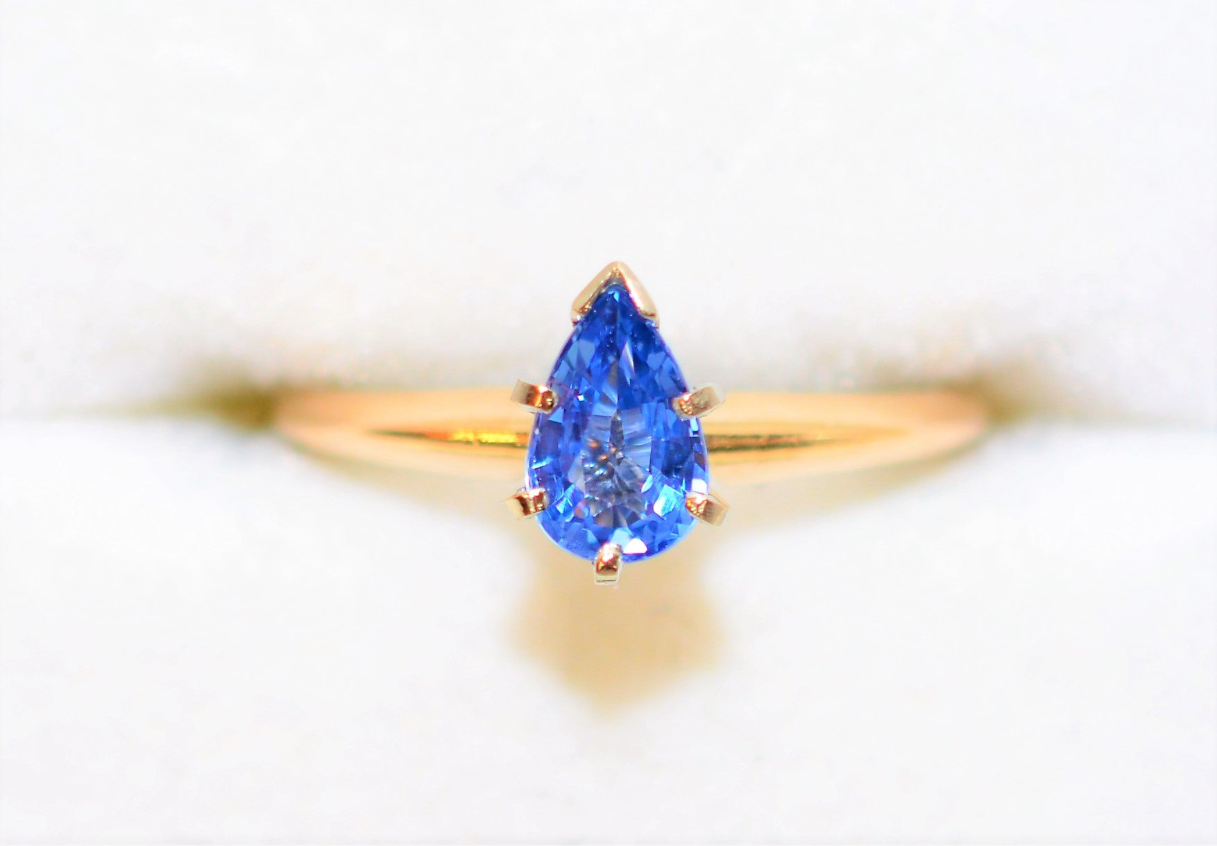 Natural Ceylon Sapphire Ring 14K Solid Gold 1ct Sri Lankan Sapphire Ring Engagement Ring Solitaire Ring Bridal Jewelry Sapphire Engagement