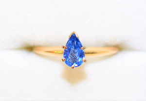 Natural Ceylon Sapphire Ring 14K Solid Gold .87ct Sri Lankan Sapphire Ring Engagement Ring Solitaire Ring Bridal Jewelry Sapphire Engagement