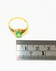 Natural Paraiba Tourmaline & Diamond Ring 10K Solid Gold .73tcw Gemstone Ring Ladies Ring Women's Ring Statement Ring Fine Estate Jewelry