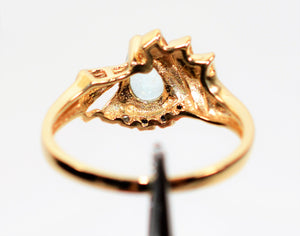 Natural Paraiba Tourmaline & Diamond Ring 14K Solid Gold .81tcw Gemstone Jewelry Women’s Ring Statement Jewellery Fine Birthstone Ring
