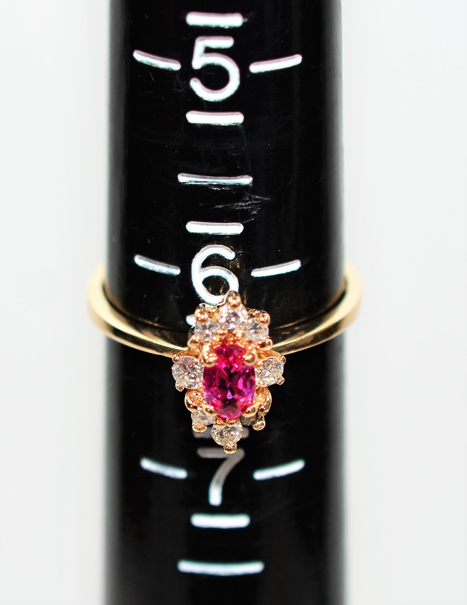 Natural Ruby & Diamond Ring 14K Solid Gold .65tcw Ruby Ring Marquise Ring Gemstone Ring Statement Ring Women's Ring Vintage Engagement Ring
