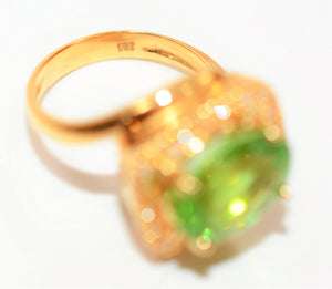 Natural Paraiba Tourmaline & Diamond Ring 18K Solid Gold 4.94tcw Gemstone Jewelry Statement Ring Cocktail Ring Fine Jewellery Birthstone