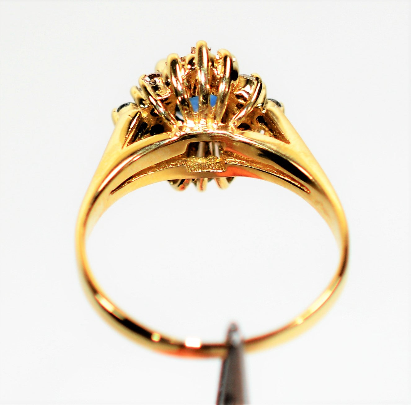 Natural Ceylon Sapphire & Diamond Ring 14K Solid Gold 1.16tcw Sri Lankan Sapphire Ring Gemstone Ring Vintage Ring Cocktail Ring Women’s Ring