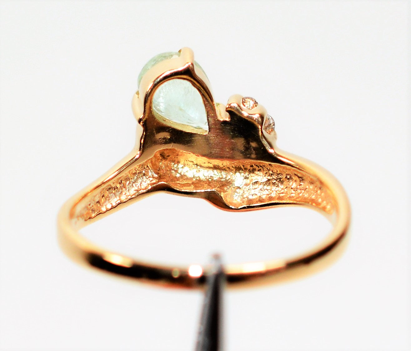 Natural Paraiba Tourmaline & Diamond Ring 14K Solid Gold .73tcw Birthstone Women's Ring Estate Jewelry Vintage Ring Gemstone Ring Jewellery