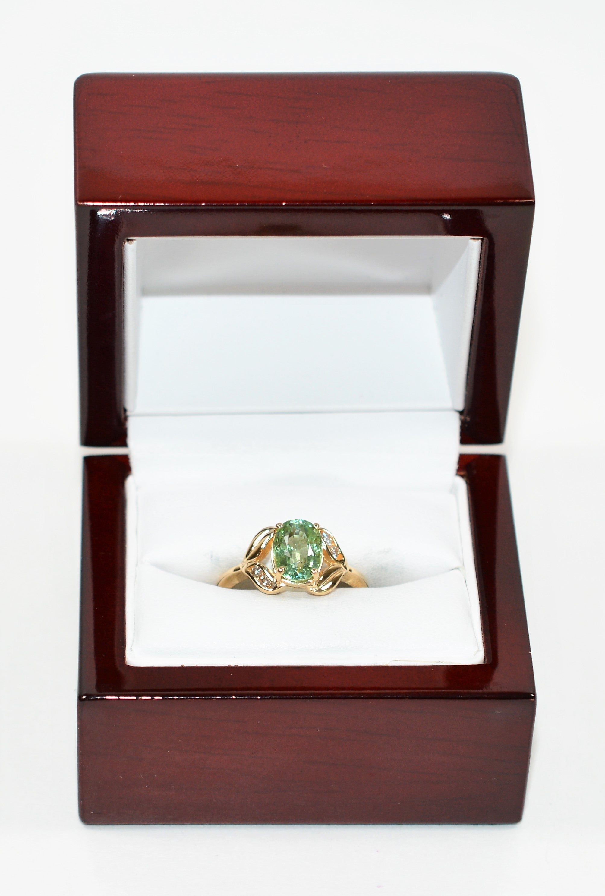 Natural Paraiba Tourmaline & Diamond Ring 10K Solid Gold 2.13tcw Women's Ring Gemstone Jewellery Birthstone Ring Statement Ring Fine Jewelry