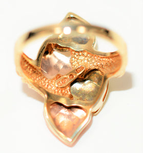 Black Hills Gold Ring 10K Solid Gold Ladies Ring Nature Ring Leaf Ring Vine Ring Statement Ring Rose Gold Jewelry Statement Ring Womens Ring