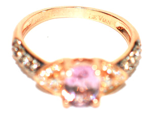 LeVian GIA Certified Natural Spinel & Diamond Ring 14K Rose Gold 1.32tcw Designer Gemstone Birthstone Pink Engagement Bridal Fine Jewellery