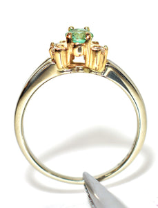 Natural Paraiba Tourmaline & Diamond Ring 14K White Gold .71tcw Birthstone Gemstone Two Tone Gold Statement Engagement Cocktail Estate Ring
