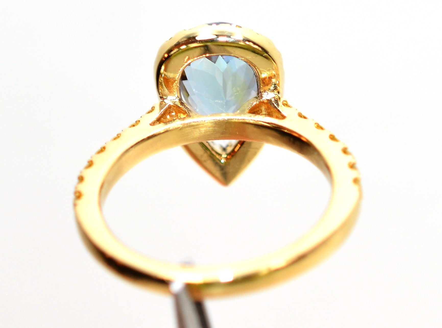 Natural D'Block Tanzanite & Fancy Yellow Diamond Ring 18K Solid Gold 3.03tcw Birthstone Statement Gemstone Bridal Cocktail Engagement Estate