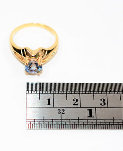 Natural Tanzanite Ring 10K Solid Gold 1.09ct Solitaire Ring Vintage Ring Estate Jewelry Women’s Ring Ladies Ring December Birthstone Ring