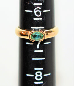 Natural Paraiba Tourmaline Ring 14K Solid Gold .55ct Gemstone Ring Birthstone Ring Women's Ring Solitaire Ring Statement Ring Stackable Ring