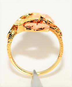 Black Hills Gold Ring 10K Solid Gold Ladies Ring Nature Ring Leaf Ring Vine Ring Statement Ring Rose Gold Jewelry Statement Ring Womens Ring