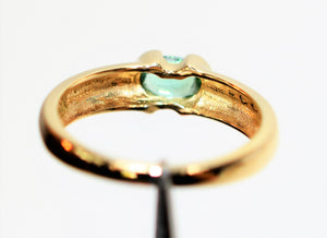 Natural Paraiba Tourmaline Ring 14K Solid Gold .55ct Gemstone Ring Birthstone Ring Women's Ring Solitaire Ring Statement Ring Stackable Ring