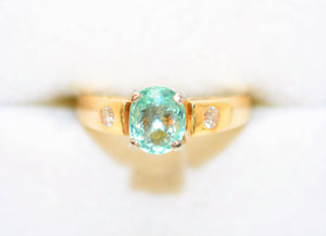 Certified Natural Paraiba Tourmaline & Diamond Ring 14K Solid Gold 1.18tcw Gemstone Engagement Fine Estate Jewelry