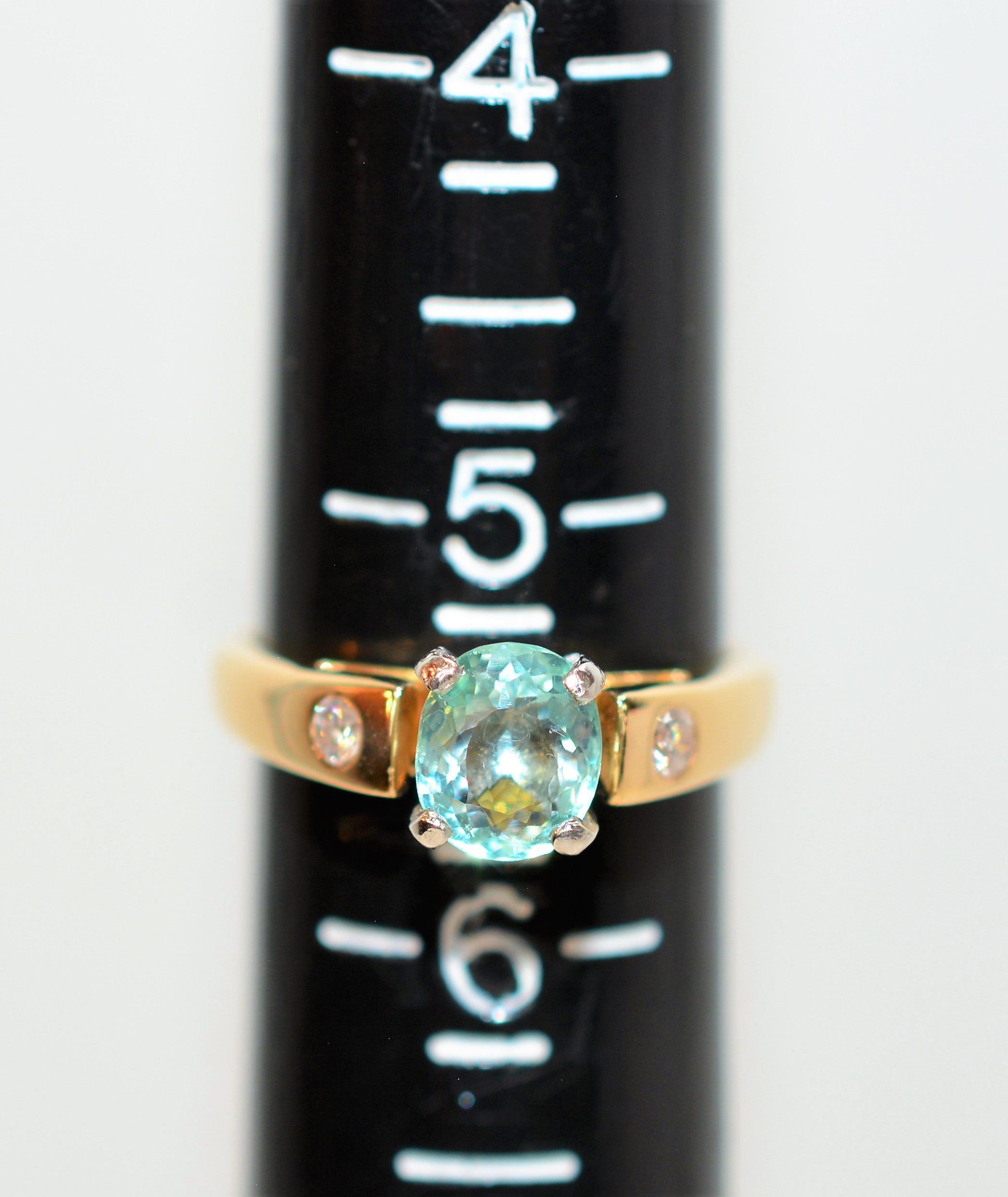 Certified Natural Paraiba Tourmaline & Diamond Ring 14K Solid Gold 1.18tcw Gemstone Engagement Fine Estate Jewelry