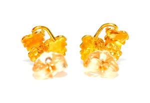 Black Hills Gold Earrings 10K Solid Gold Leaf Earrings Tri-Color Gold Earrings South Dakota Gold Stud Earrings American USA Vintage Estate