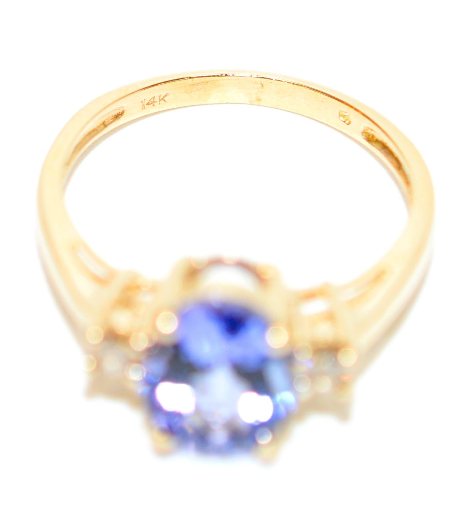 Natural Tanzanite & Diamond Ring 14K Solid Gold 2.86tcw Gemstone Ring Birthstone Ring Engagement Ring Cocktail Ring Estate Jewellery Blue
