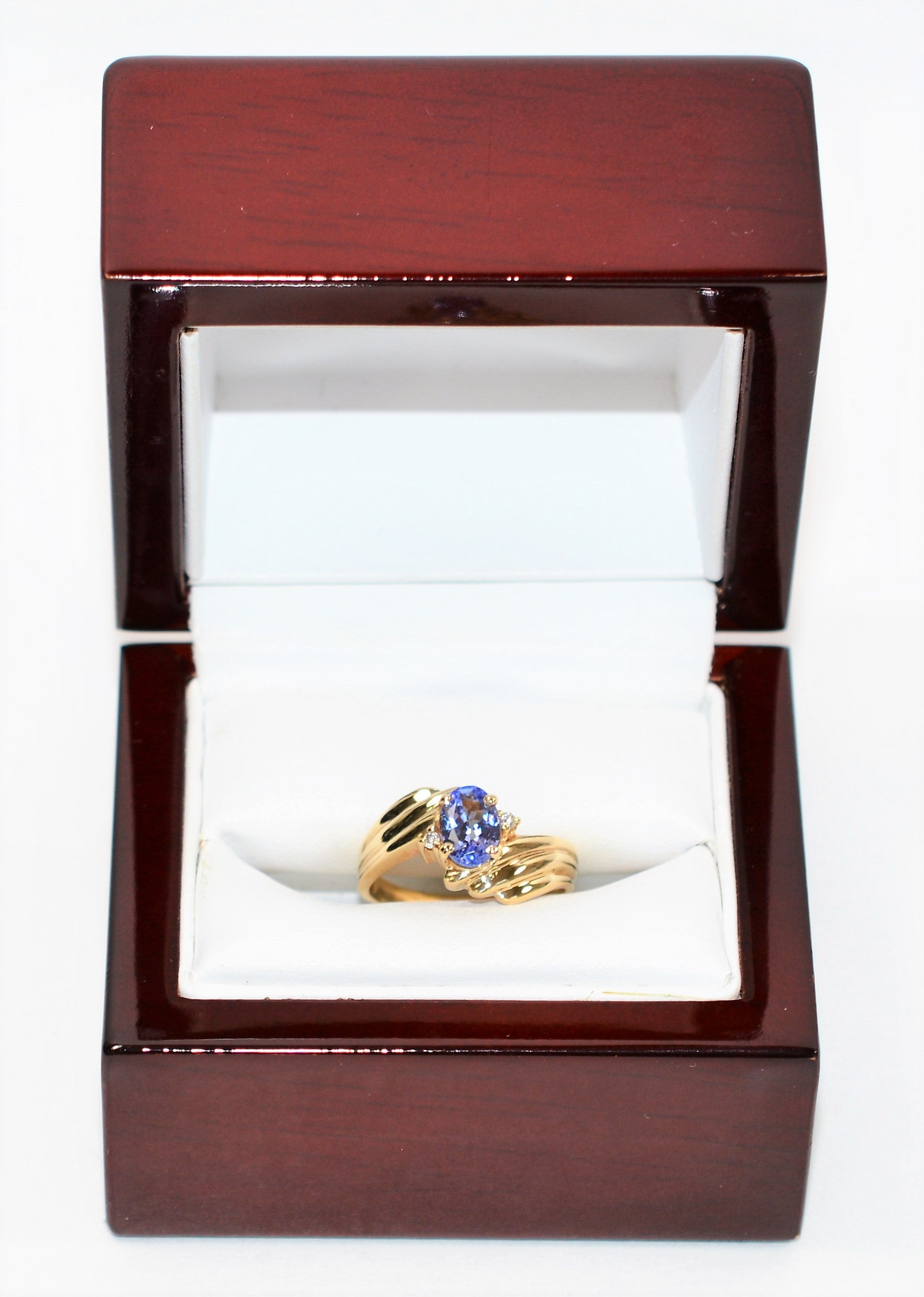 Natural Tanzanite & Diamond Ring 14K Solid Gold .79tcw Statement Ring Gemstone Ring Birthstone Ring Ladies Ring Women's Ring Cocktail Ring