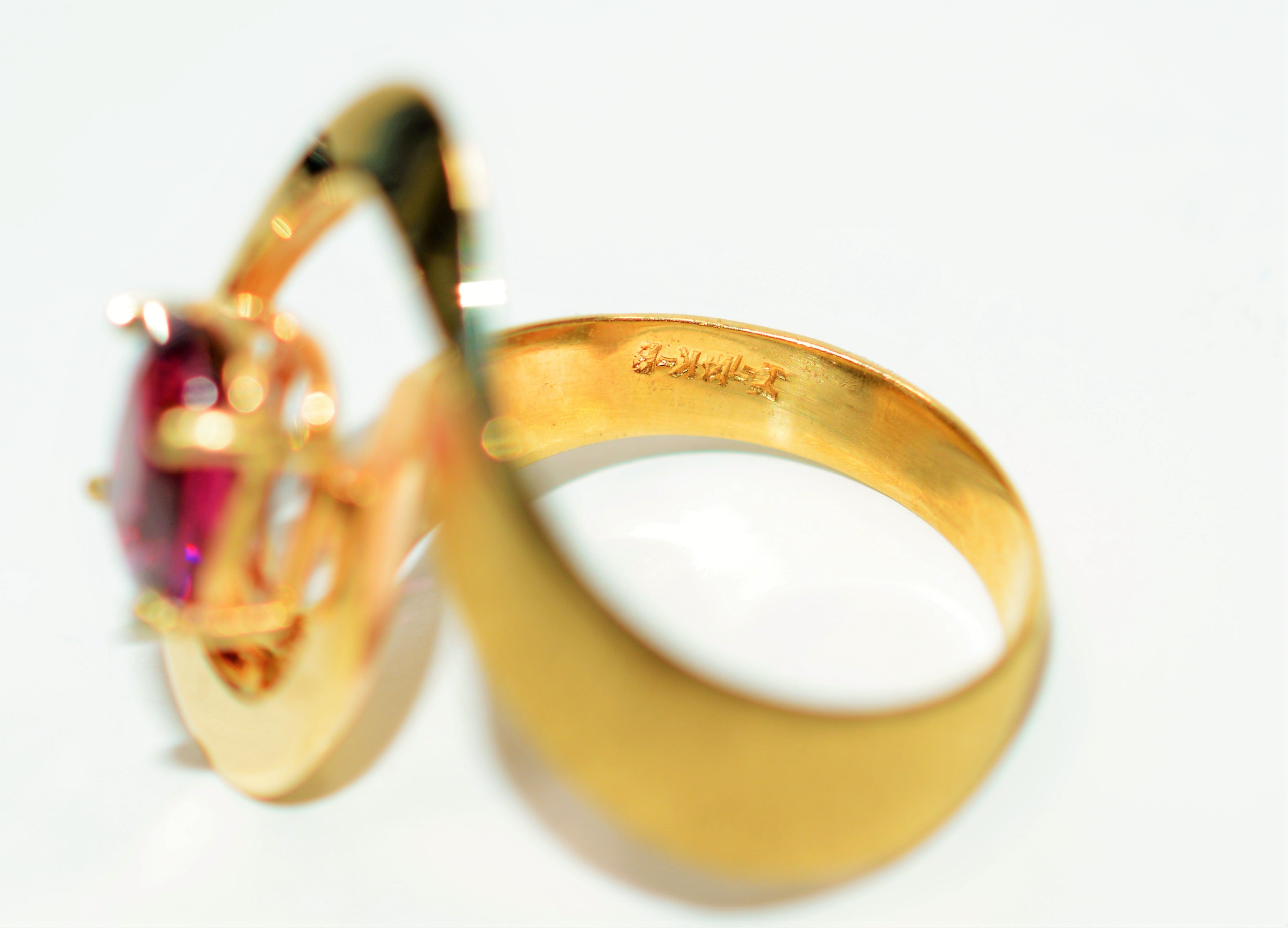 Natural Rubellite Ring 14K Solid Gold 1.51ct Pink Tourmaline Ring Solitaire Ring Gemstone Ring Cocktail Ring Statement Ring Birthstone Ring