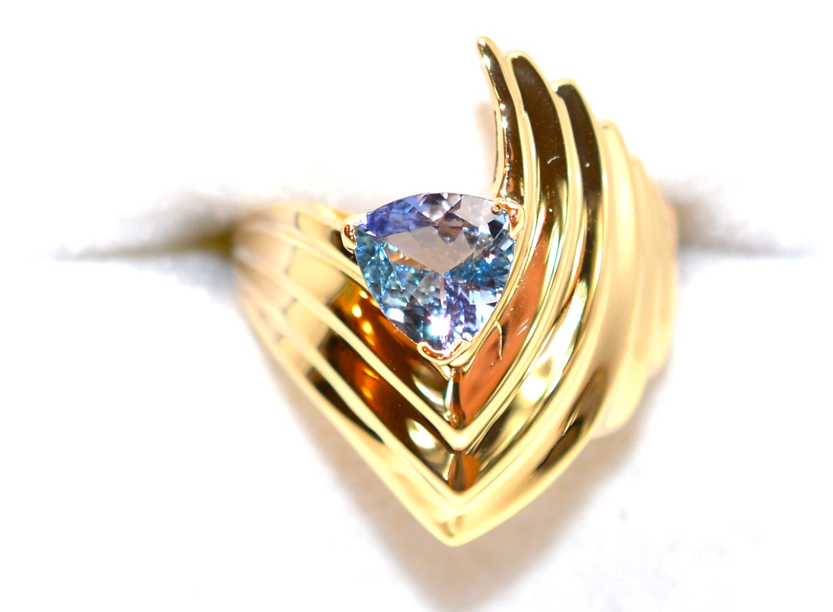 Natural Peacock Tanzanite Ring 14K Solid Gold 1.14ct Gemstone Ring Solitaire Ring December Birthstone Ring Vintage Ring Statement Jewellery