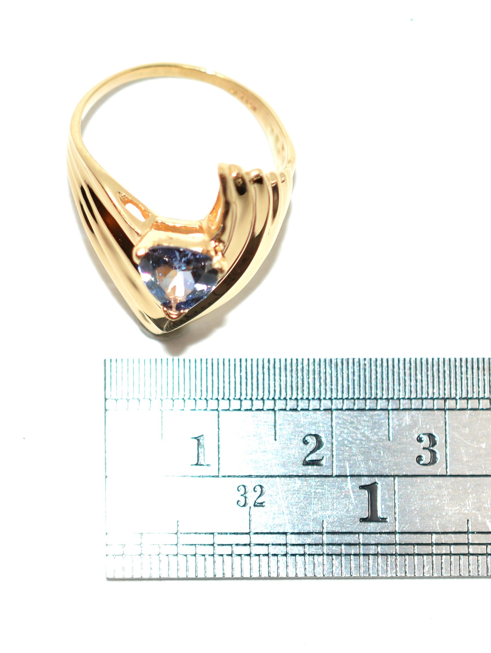 Natural Peacock Tanzanite Ring 14K Solid Gold 1.15ct Gemstone Ring Solitaire Ring December Birthstone Ring Vintage Ring Statement Jewellery