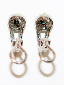 Natural Fancy Blue Diamond Earrings 14K Solid White Gold .42tcw Gemstone Earrings Hoop Earrings Drop Earrings Statement Cocktail Earrings