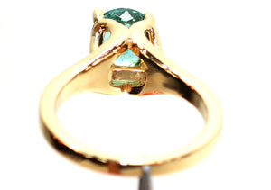 Certified Natural Paraiba Tourmaline Ring 14K Solid Gold 2.10ct Solitaire Gemstone Estate Jewelry Vintage Engagement Tulip Ladies Birthstone