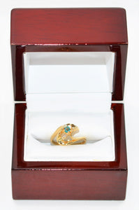 Natural Grandidierite & Diamond Ring 14K Solid Gold .18tcw RARE Gemstone Women's Ring Estate Jewelry Jewellery Vintage