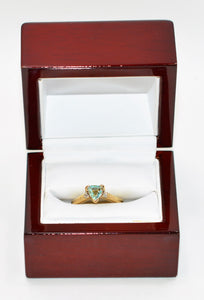 LeVian Natural Paraiba Tourmaline & Diamond Ring 14kt Yellow Gold 0.65tcw Gemstone Designer Women's Estate Jewelry Engagement Ring