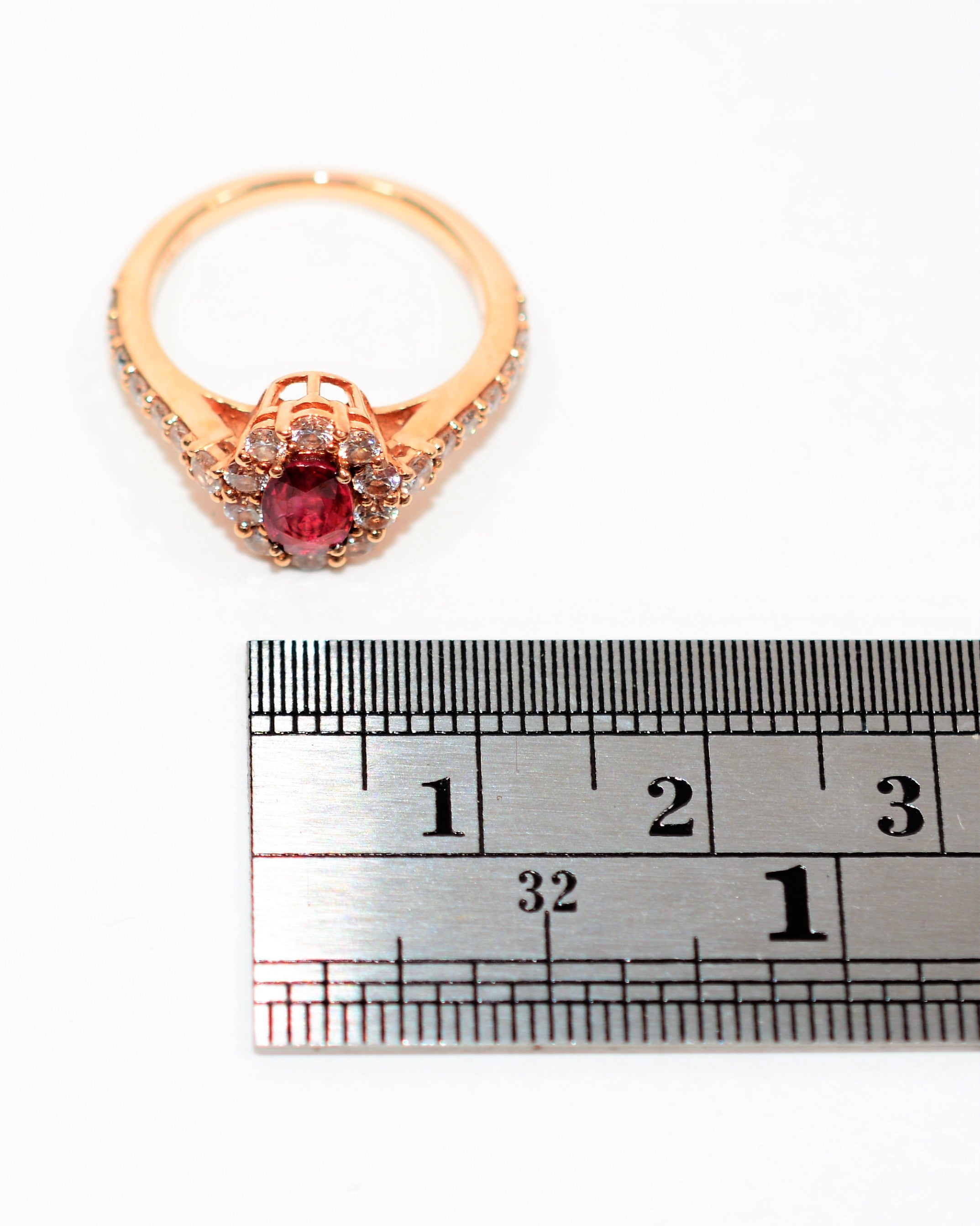 LeVian Natural Ruby & Diamond Ring 14K Rose Gold 1.06tcw Ruby Ring Engagement Ring July Birthstone Ring Diamond Halo Ring LeVian Bridal Ring