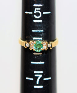Natural Paraiba Tourmaline & Diamond Ring 14K Solid Gold .47tcw Gemstone Women's Ring Jewellery Statement Ring Fine Jewelry