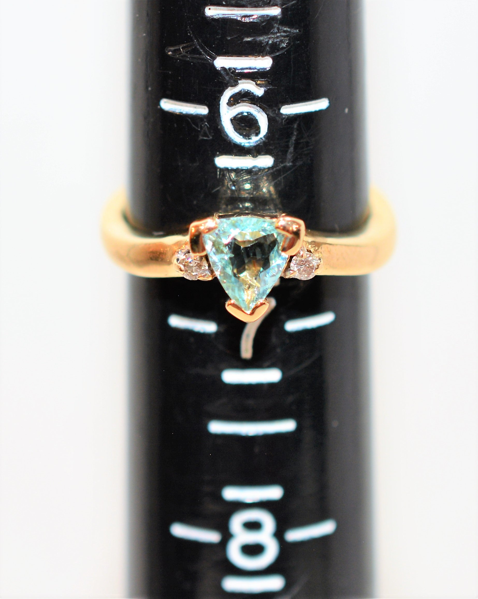 LeVian Natural Paraiba Tourmaline & Diamond Ring 14kt Yellow Gold 0.65tcw Gemstone Designer Women's Estate Jewelry Engagement Ring