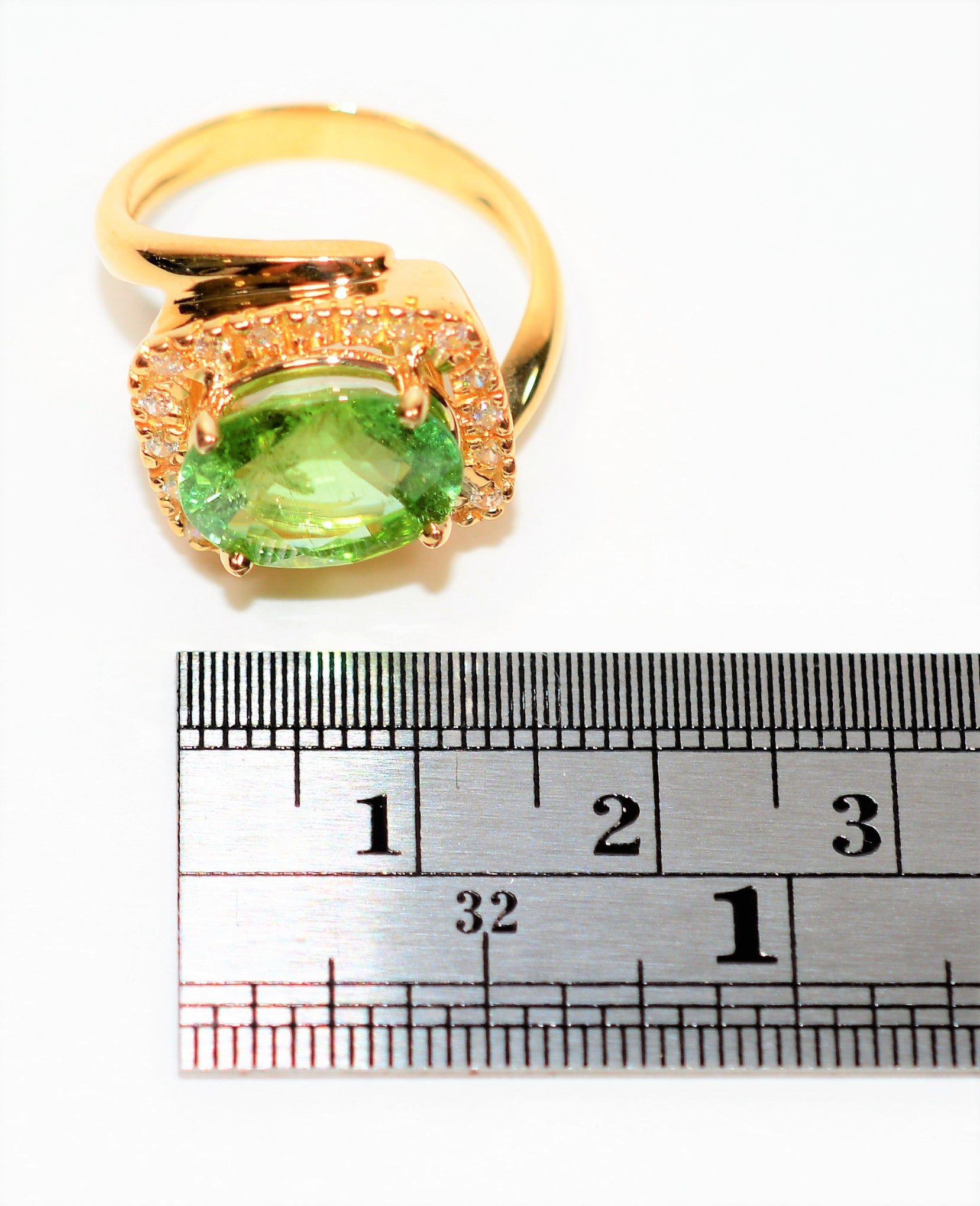 Natural Paraiba Tourmaline & Diamond Ring 18K Solid Gold 5.24tcw Gemstone Jewelry Statement Ring Cocktail Ring Fine Jewellery Birthstone