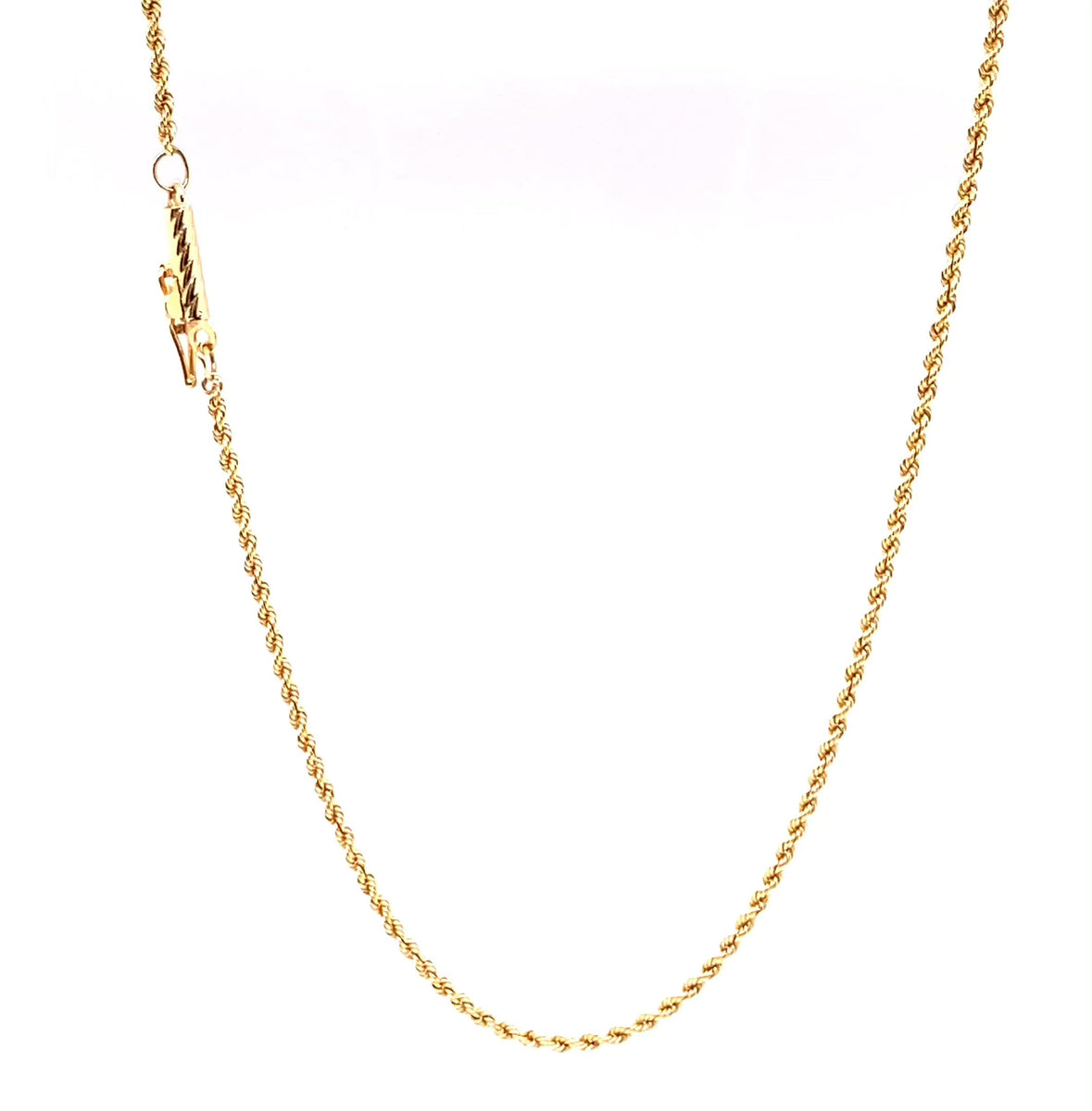 14K Solid Gold Twist-Rope Chain Necklace 18
