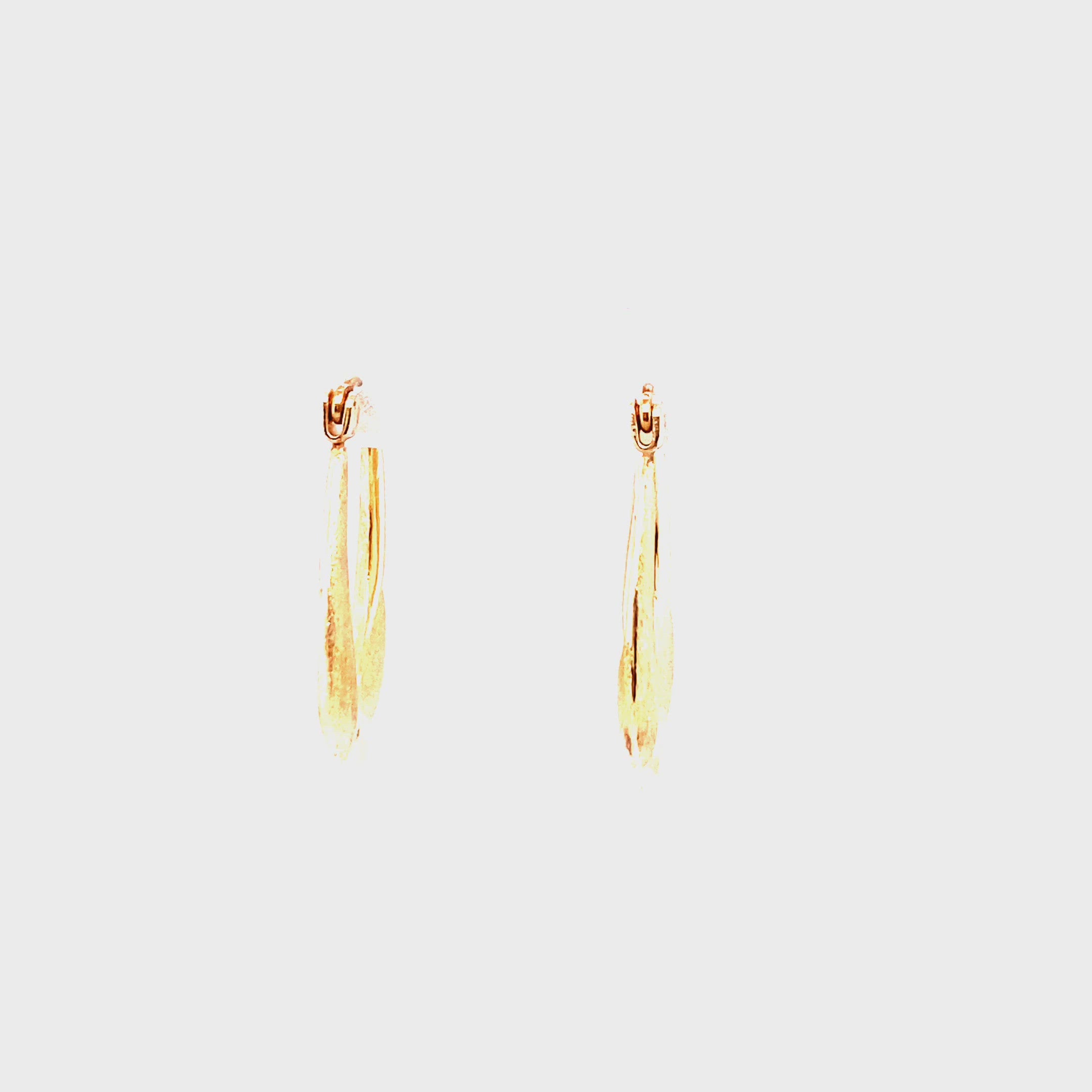 14K Solid Gold 19.50mm Hoop Earrings Gold Hoops Gold Earrings Statement Earrings Vintage Earrings Cocktail Earrings Estate Jewelry Jewellery