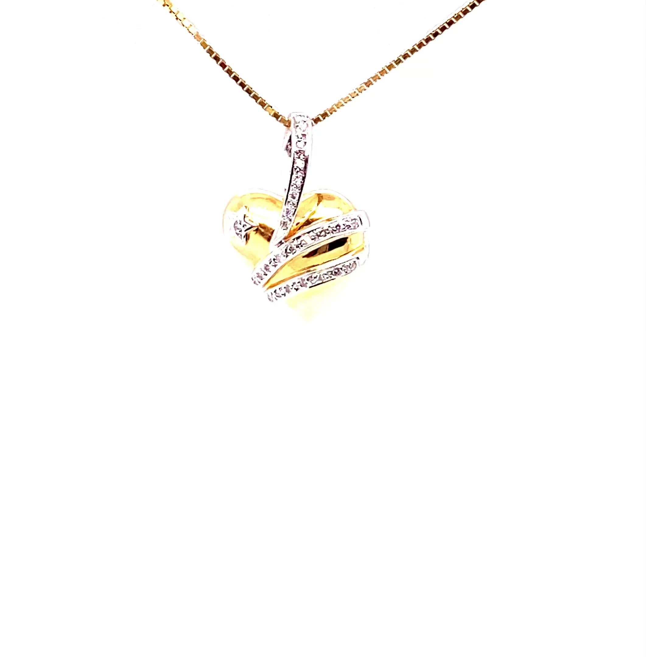 Natural Diamond Necklace 14K Solid Gold .24tcw Heart Necklace Pendant Necklace Heart Pendant Fine Necklace Heart Jewelry Women's Necklace